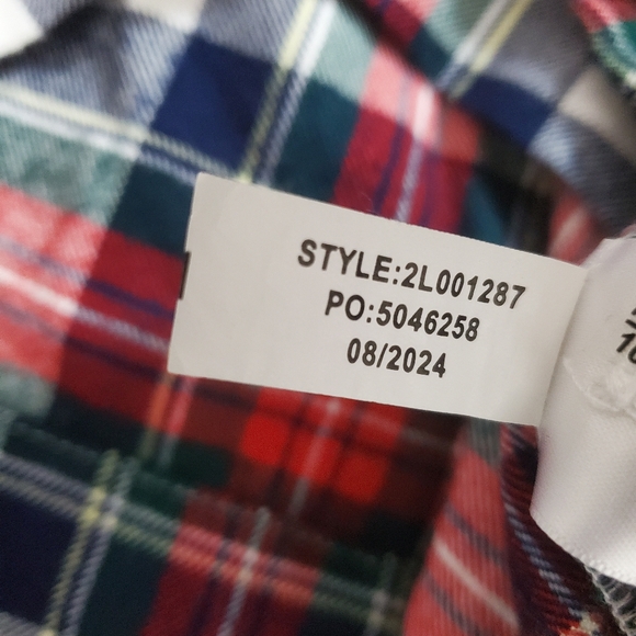 NWT Vineyard Vines Women's Flannel Pajama PJ Top Plaid Preppy Holiday Large - Picture 11 of 11